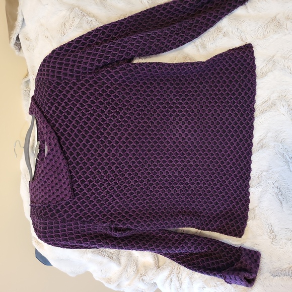 Habitat ladies waffle knit sweater, purple, size large - Picture 5 of 5
